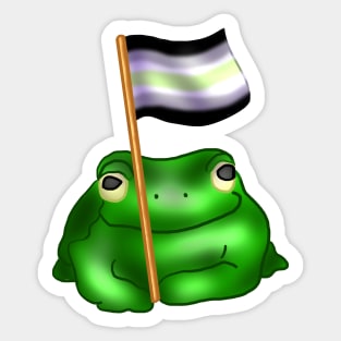 Agender LGBTQ Frog Sticker